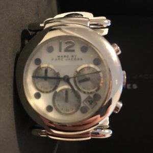 MARC by Marc Jacobs watch with white leather band